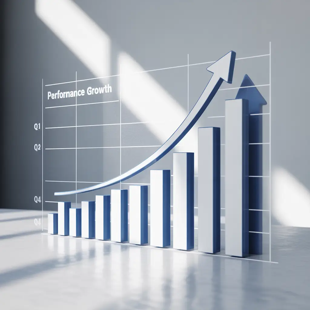 Graph showing performance increase