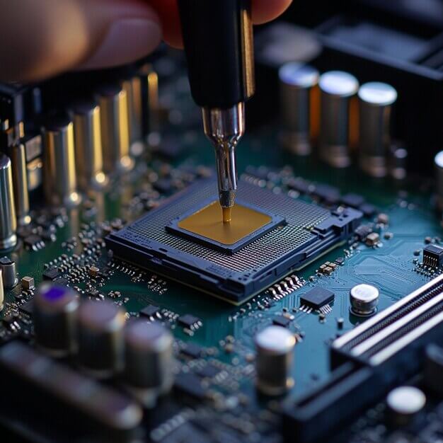 CPU with thermal paste