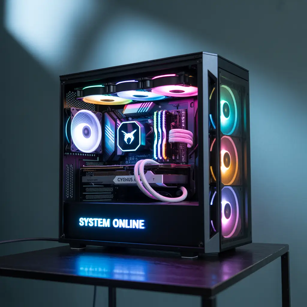 Technician upgrading a computer